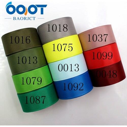 OOOT BAORJCT 182052 25 mm 10 yards Solid Color Ribbons Thermal transfer Printed grosgrain Wedding Accessories DIY material