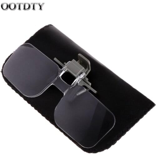 OOTDTY 2X Glasses Style Magnifier Magnifying Glass with Clip For Reading dorp shiping