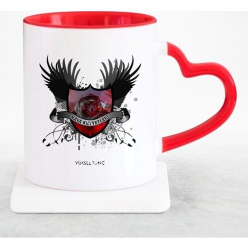 Personalized Professional Air Force Red Heart Mug Cup