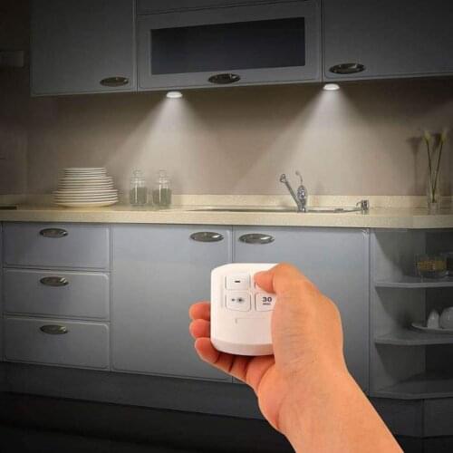 3W Super Bright COB Under Cabinet Light LED Wireless Remote Control Dimmable Wardrobe Night Lamp Home Bedroom Closet Kitchen