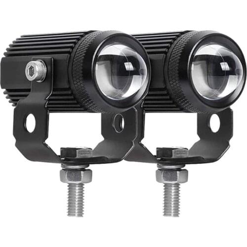 2PCS Motorcycle LED Driving Fog Lights 60W 6000LM Amber White Lights 1.3 inch Aux Spotlight Headlight for Yamaha ATV UTV