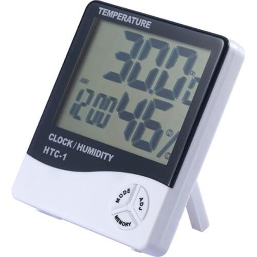 Large screen temperature and humidity high precision indoor thermometer electronic home thermometer with alarm clock wholesale