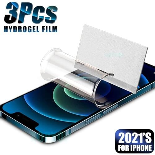 Full Cover Protective Hydrogel Film Screen Protector For iPhone 11 12 Pro Xs Max Curved iPhone 6s 7 8 Plus Xr X Screen Protector