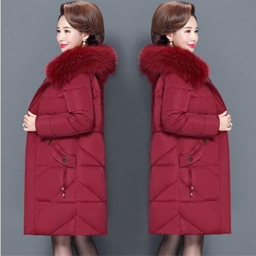 6XL 7XL Plus Size Women Parkas Big Fur Winter Hooded Long Down Jacket Female Coat Thick Warm Winter Jacket for Women 2021 New