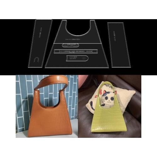 Ladies Shoulder Bag Messenger Bag Layout Drawing Diy Handmade Leather Goods Acrylic Paper Pattern Design Template