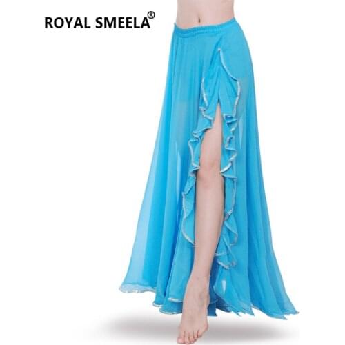 Hot Womens Split Lotus leaf belly dancing skirts belly dance costume Sexy belly dance dress performance clothes for ladies 6006