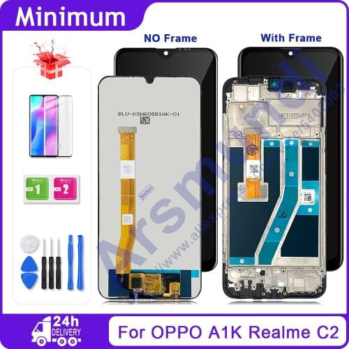 6.1" For OPPO Realme C2 RMX1941 RMX1945 LCD Display Touch Screen Digitizer Assembly Replacement Parts For OPPO A1K CPH1923