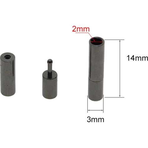 10 Sets Black Leather Cord End Clasp Jewelry Findings for Jewelry Making - Fit 2mm Cord