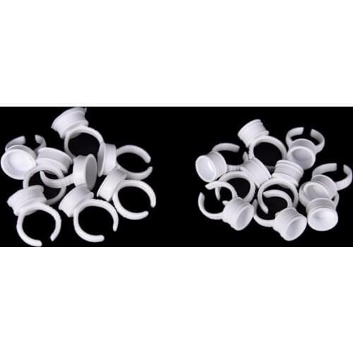 100Pcs Disposable Caps Microblading White Ring Tattoo Ink Cup For Tattoo Needle Supplies Accessorie Makeup Tattoo Tools