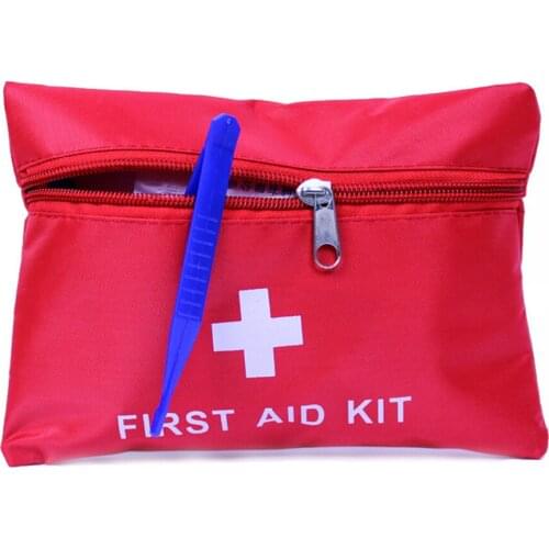 14pcs/pack Safe Camping Hiking Car First Aid Kit Medical Emergency Kit Treatment Pack Outdoor Wilderness Survival Storage Bag