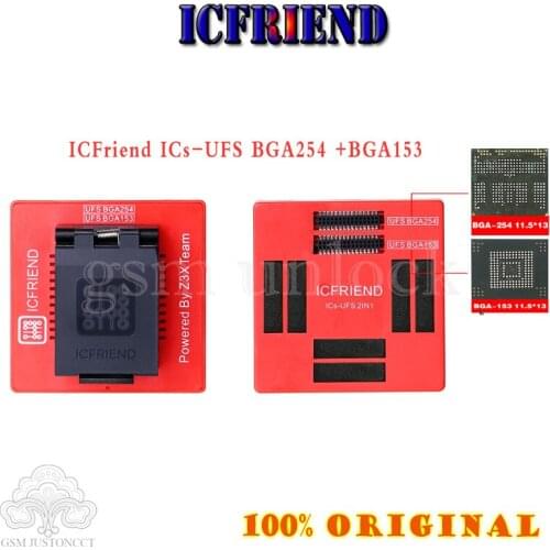 2020 original ICFriend ufs 2 in 1 adaptor Support UFS BGA-254 BGA-153 for Easy J-tag plus box