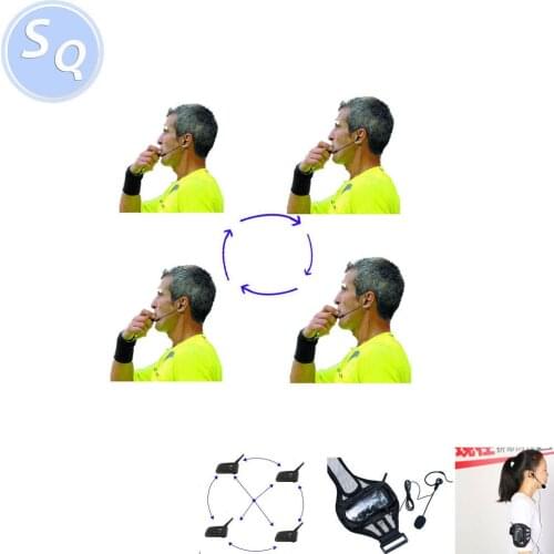 4 Referees Talk same time Football Referee Judger Arbitration Walkie Talkie Football Coach Referee Earhook Earphone