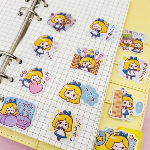 40 Pcs Anime cute pretty girl paper Sticker Decal For Phone Car Laptop Album diary Backpack Kids Toy Stickers