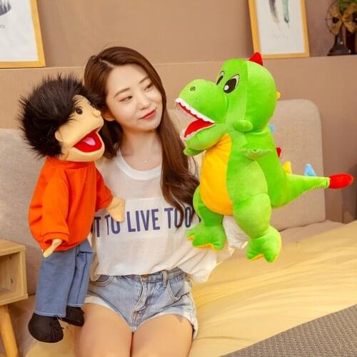60cm Large Scary Doll Soft Animal Hand Puppet Lovely Animal Orangutan Dinosaur Panda Plush Toys Children Gift Horror Doll