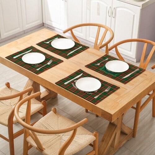 AU Christmas Dining Table Linen Heat Insulation Mat Placemat Kitchen Decor Prop