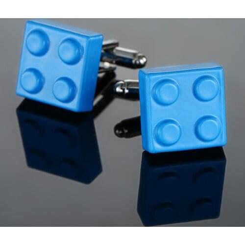 Free shipping, new blue block Cufflinks fashion mens shirt Cufflinks Exclusive Designer Jewelry Cufflinks