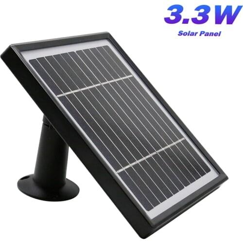 CCTV Solar Panel 3.3W 3 Meter Cable For Outdoor Camera Security Camera Rechargeable Battery Powered IP WiFi Camera