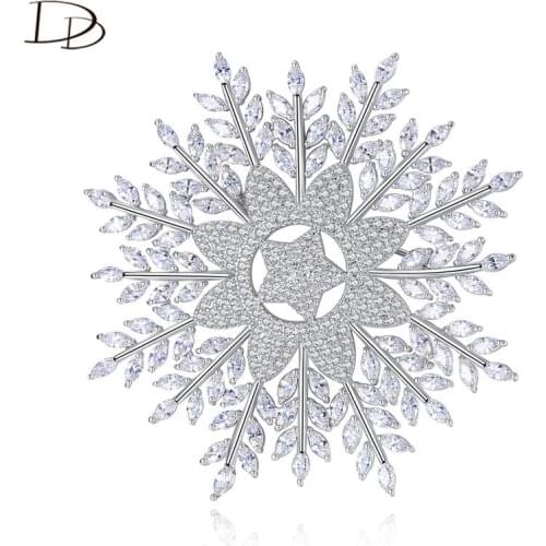 DODO Luxurious Snowflake Brooches For Women Office Ladies Jewelry Full AAA Zircon Big Size Brooch Good Smooth Plating Gift 20E01