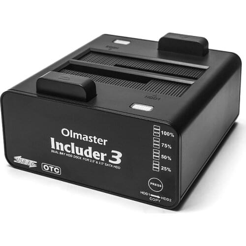 OImaster Dual Bay Hard Drive Docking Station USB 3.0 to 2.5/3.5inch SATA Hard Disk Case Dual Bay HDD SSD