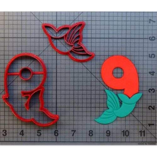 Cookie Moulds Cookie Cutter Pastry Mold Patisserie Christmas Pastry Mold Cake Decorating Tools Kitchenware Mermaid Number 9