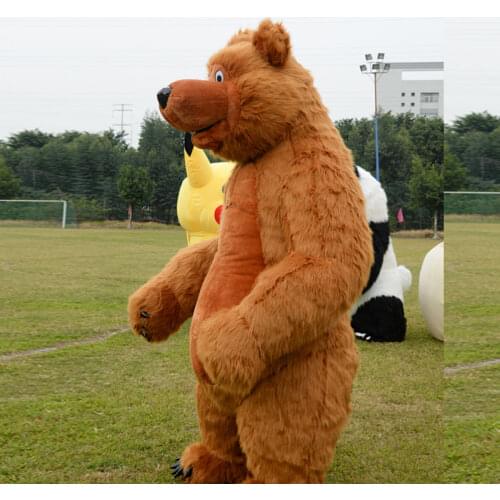 Best Selling Christmas Party Inflatable Brown Bear Cosplay Costume Halloween Birthday Party Advertising Parade Adult Use Suit