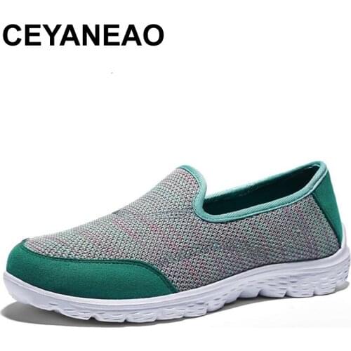 CEYANEAO 2019New Summer Sports Tennis Shoes For Women Breathable Womens Athletic Sneakers zapatillas E1272