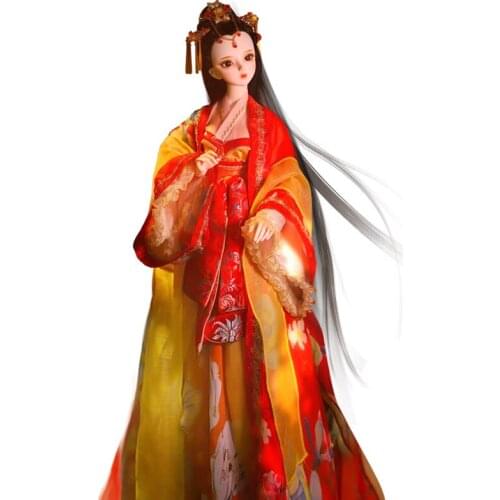 Chinese Style Doll with Traditional Costume Three Kingdoms Beauty Big Joe 60cm Antique Doll Toy Girls Birthday Gift Creative