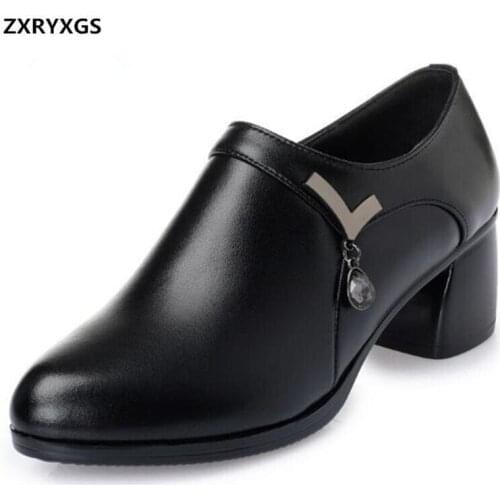 HOT ! 2020 New Classic Rhinestone Women Shoes High Heels Elegance Comfortable Non-slip Genuine Leather Shoes Woman Fashion Shoes