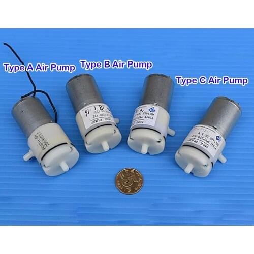 1PCS Mini Oxygen Pump DC 6V 12V Large Flow Micro Vacuum Pump Aquarium Fish Tank For Hydroponic Systems Project 370 Motor