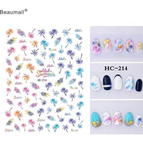 Fashion Type Nails Art Manicure Back Glue Decal Decorations Nail Sticker For Nails Tips Beauty