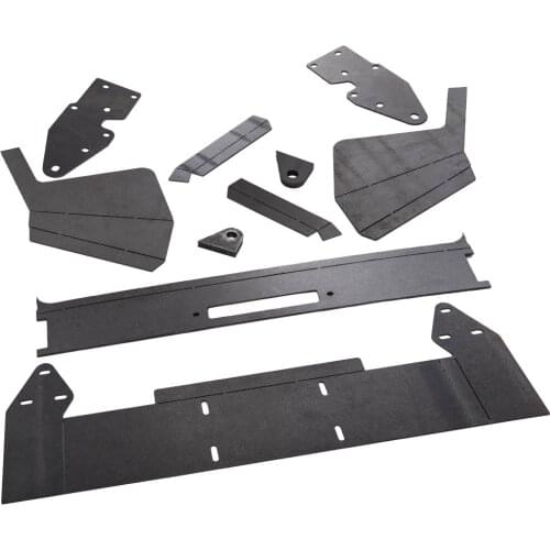 Set of DIY Front Winch Bumper Bare Metal Lower for Jeep Cherokee XJ 1984-2001 Bare Metal