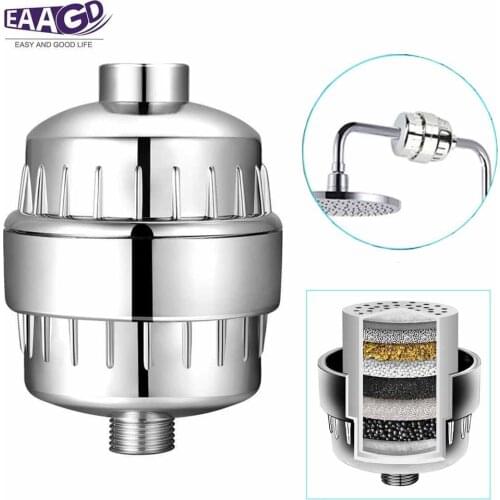 1Set Filtered Shower Head Set 10 Stages Shower Filter For Hard Water Removes Chlorine Harmful Substances - Showerhead Filter