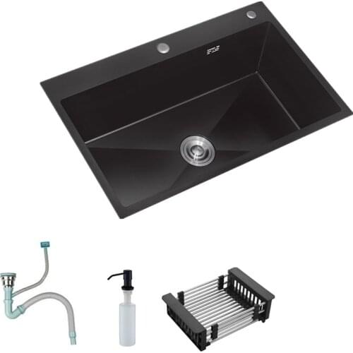 Nano Black kitchen sinks up Mount vegetable washing basin kitchen sinks stainless steel 1.4mm thickness