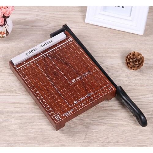 New A5 Paper Photo Cutter Guillotine cutting machine Trimmer Wood Base 5-10 Sheets with Grid
