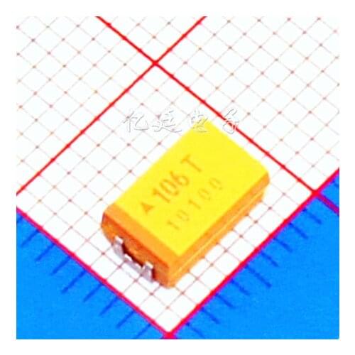 Patch Tantalum Capacitor 106T 10UF 50V E Type 7343H 2917 10% Yellow Polarity Choke Capacitor