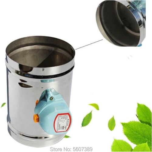 AC Stainless Steel Electric Air Solenoid Valve Air Duct Motorized Damper Valve for Ventilation Pipe Valve New 2020