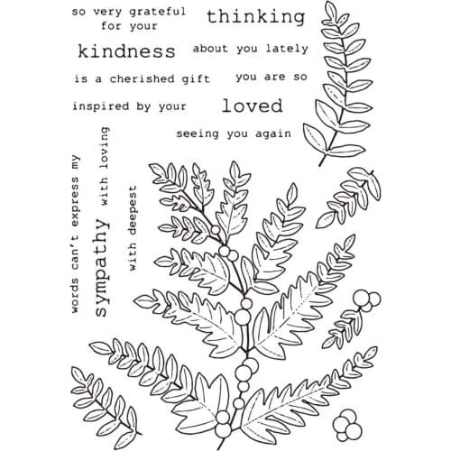 Leaf Transparent Clear Silicone Stamp/Seal for DIY scrapbooking/photo album Decorative clear stamp A5036