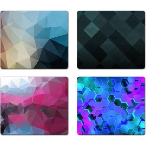 Geometry Gaming Player desk laptop Rubber Mouse Mat Non slip Cushion Square Thickness 2mm