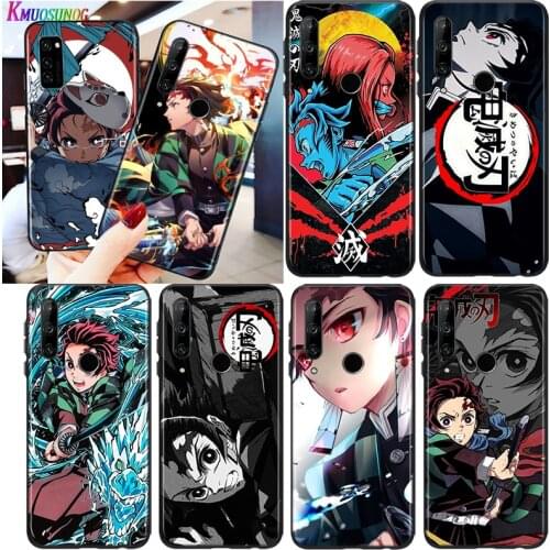 Anime Demon Slayer For Honor 8S 8C 8X MAX 8A 8 7S 7A 7C Play 3E Prime Pro 2020 2019 Silicone Black Phone Case