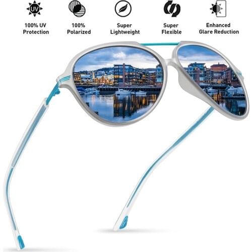 JULI Sunglasses Men Polarized Fashion Tr90 Metal Pilot Square Frame Fishing Ultralight Driving Women UV400 Eyewear