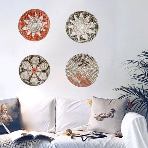 Woven Seagrass Bowl Fruit Snack Serving Bowl Boho Wall Decor Wall Hanging Decoration Handmade Crafts Home Decoratings