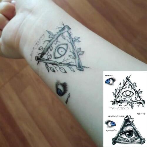 Waterproof Temporary Tattoo Stickers Eyes Graph Leaf fake Tatto Geometric animal Flash Tatoo Hand Back Foot for Girl Women Men