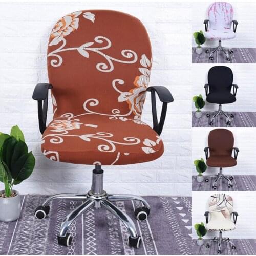 Swivel Seat Chair Cover Spandex Office Computer Elastic Chair Cover Washable Removable Stretchable Rotate Swivel Chair Covers