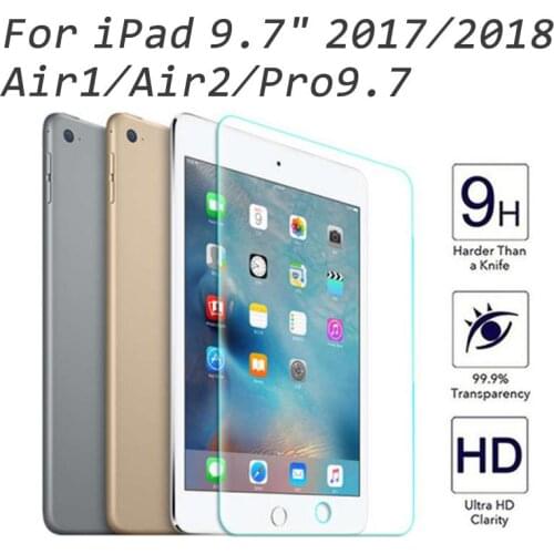 9H Tempered Glass Film Screen Protector For IPad 6th 2017 5th Generation Air1/2 Pro 9.7 2018 Protective Film Glass For Ipad 5 6