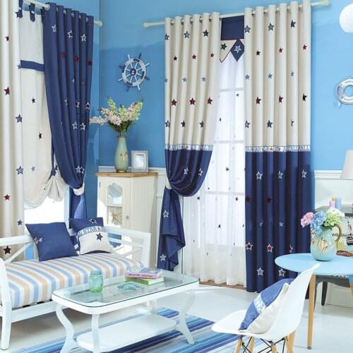 European and American style blackout 55%cotton45% linen curtains shading curtains for living rooms ,bed room ,children room etc