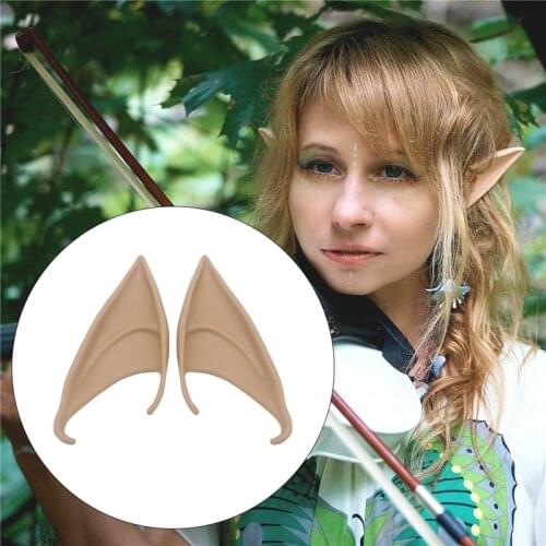 1 Pair Fairy Ear Halloween Party Elven Elf Angel Dress Up High Simulation Anime Cosplay Diy Soft Masker Christmas Decor HOT