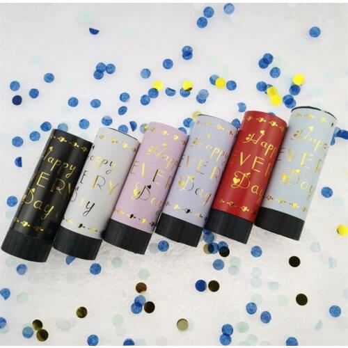 1PC New Metallic Rose Gold Confetti Party Popper Cannons Handheld Fireworks Gender Reveal Birthday Party Celebration Supplies