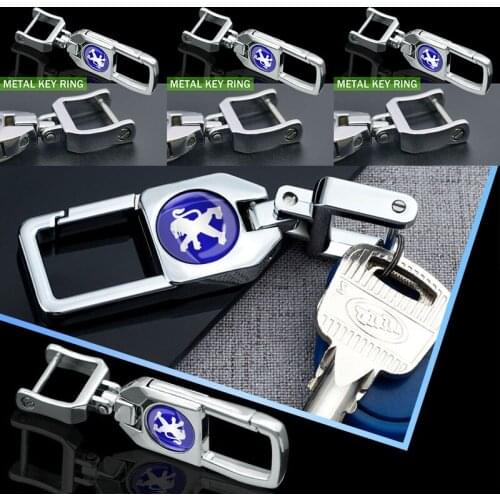 1pcs Car Logo Keyring Auto Keychain Key Trinket Keys Hook Automotive Goods for Peugeots 206 308 307 208 3008 207 407 2008 508