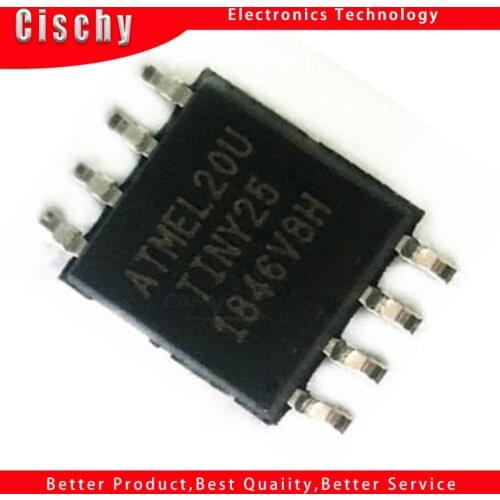 10PCS ATTINY25-20SU ATTINY25 SOP8 SMD