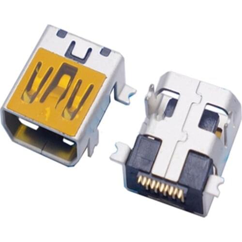 10Pcs USB 10PIN Front Plug and Rear Sticker Mini 10P Philip 10P USB Socket 10-pin Mobile Phone Tail Plug